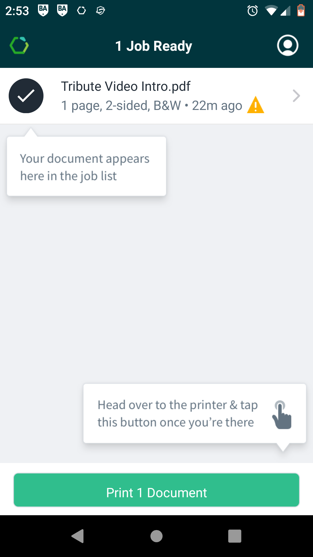 Print job